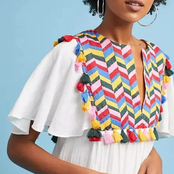 WHIT TWO Bette Flutter-Sleeve Dress XS - Picture 3 of 10